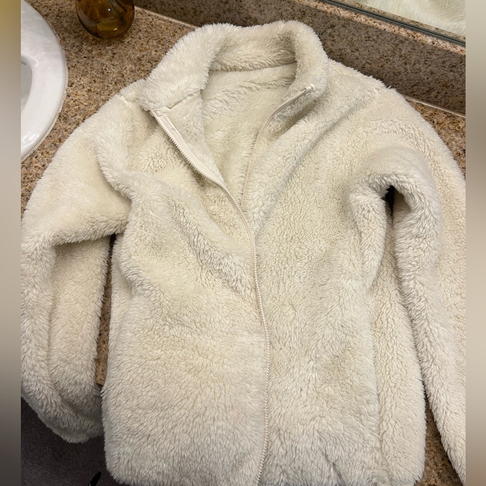 Fluffy Yarn Fleece Full-Zip Jacket